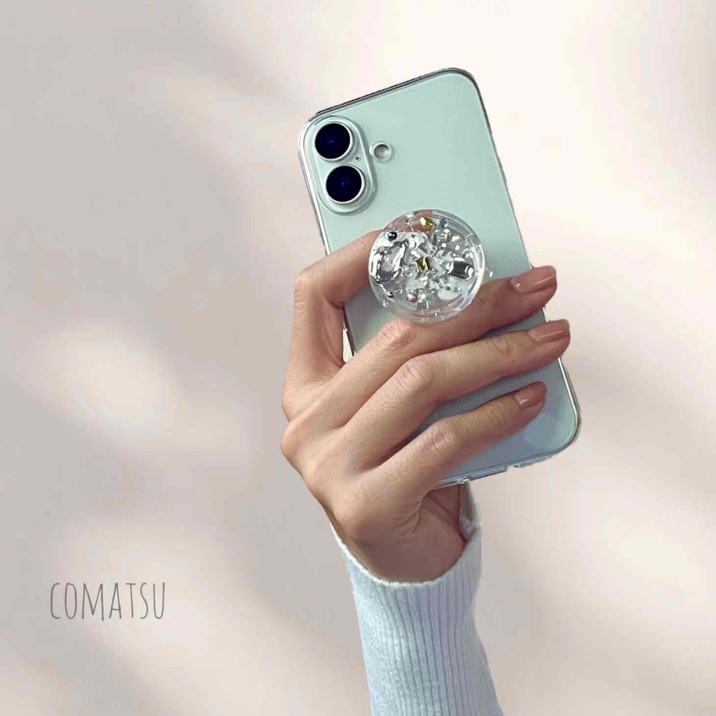 “イニシャル入り” MODECasual グリップソケット付きスマホケース スマホスタンドカバー | 7枚目